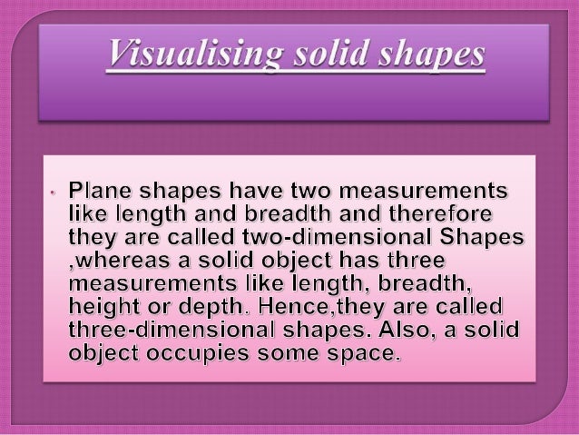 visualising solid shapes ppt